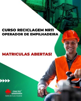 Curso Reciclagem Nr11 Operador de Empilhadeira Curso Reciclagem Nr11 Operador de Empilhadeira